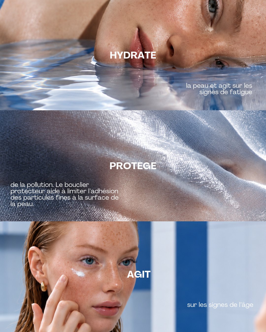 Visuel Hydrate, Protège, Agit pour le contour des yeux I'm Captivante