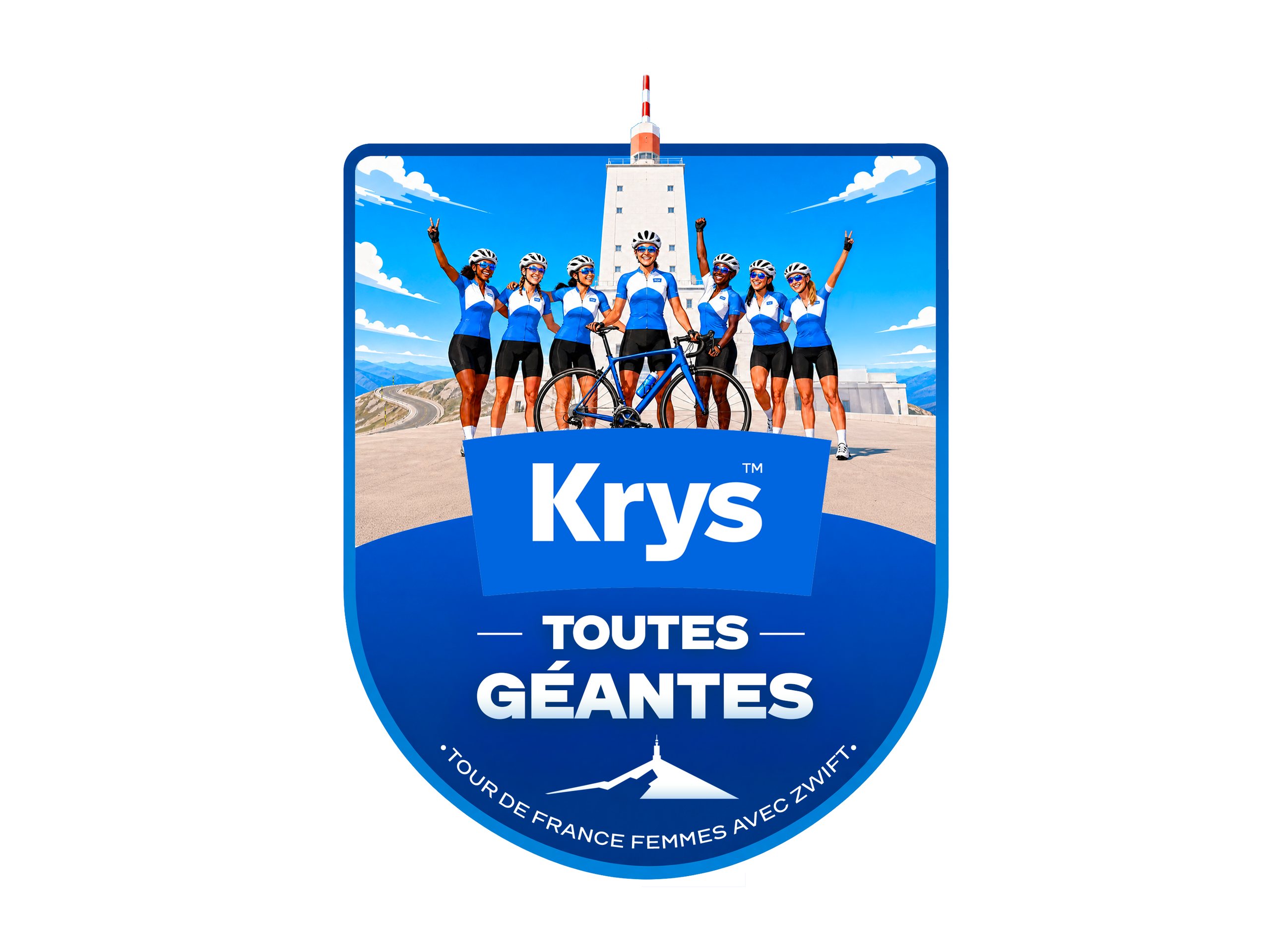 Badge Toutes Géantes Tour de France Femmes avec Zwift