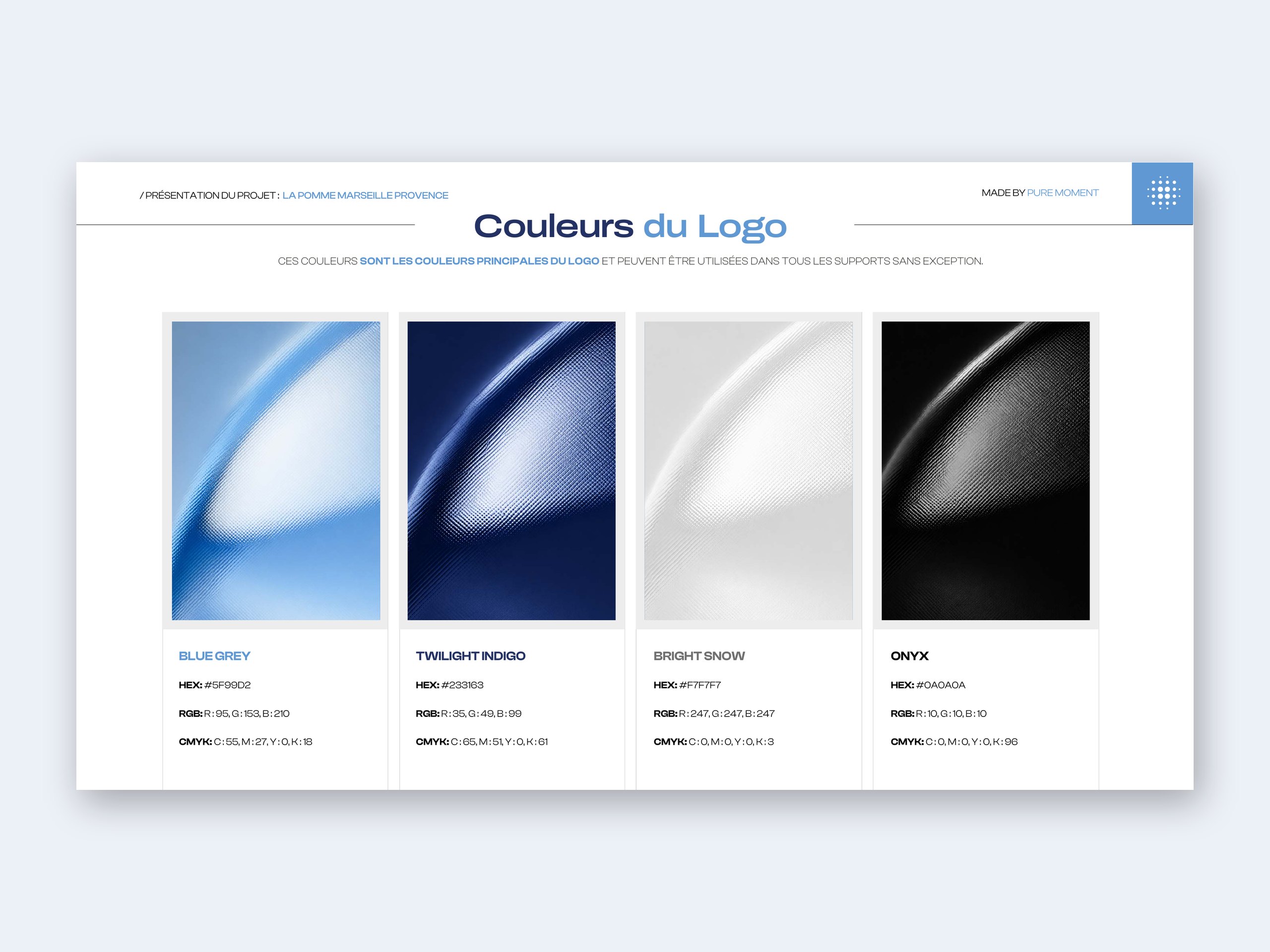 Charte graphique VC La Pomme – palette